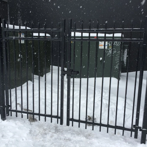 ornamental iron gate installation