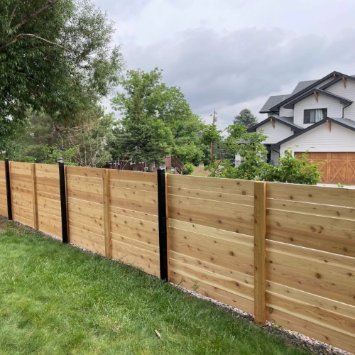 Wood and Aluminum Fence